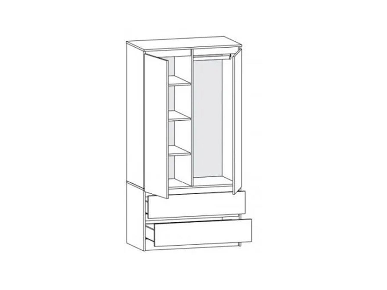 Распашной шкаф Мальм 313 grey ИКЕА (IKEA) изображение товара