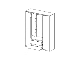 Изображение товара Распашной шкаф Мальм 315 oak ИКЕА (IKEA) на сайте adeta.ru